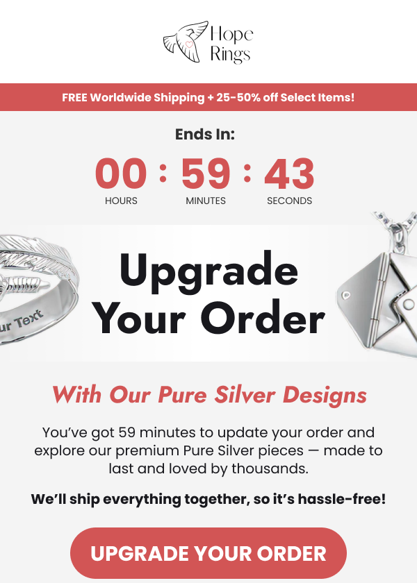 Klaviyo email upsell template